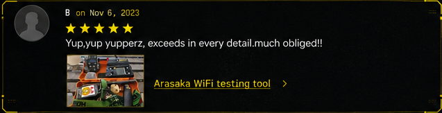 Five-star customer review: exceeds in every detail.