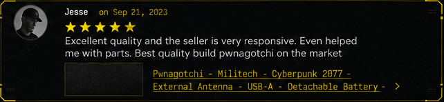 Five-star review from Jesse praising excellent quality, responsiveness and support.