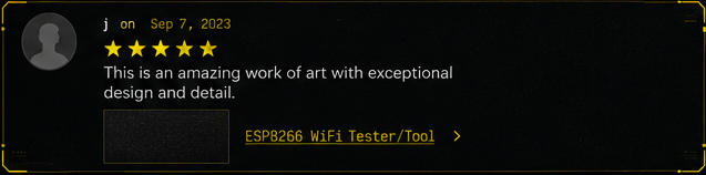 Five-star review: an amazing work of art with exceptional design and detail.